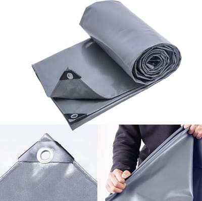 Waterdicht Tuinzeil - Afdekzeil Grondlaken - Bescherming Buiten - Hoge Kwaliteit PVC - 1.5x8 Meter - Grijs