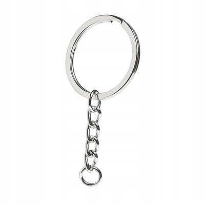 Techrebal Sleutelhanger Basis - 25mm - 100 stuks - Met Ketting