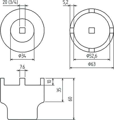 BGS Draagarmkroonmoersleutel voor Mercedes-Benz M-klasse