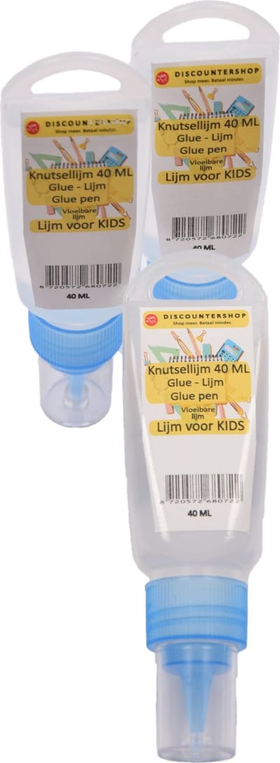 Discountershop® | Stuks 3 | Knutsellijm 40ml lijm pen - Lijm - All purpose glue - Glue pen - Kinderlijm - Knutselen - Goedkope knutsellijm |Alleslijm