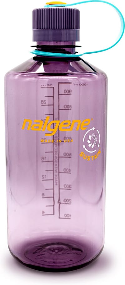 Nalgene - Narrow Mouth Bottle - drinkfles - waterfles - lekvrij - 1000ml - BPA free - SUSTAIN - Aubergine