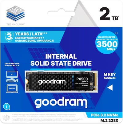 Externe Harde Schijf - Opslagmedium - Data Opslag - PCIe Gen.3 Interface - 2TB - Zwart