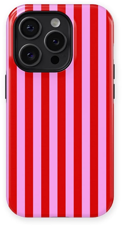 DripCase Gestreept Hoesje geschikt voor iPhone 14 Pro | Backcover met Mag | Stripes Motief | Trendy Case geschikt voor iPhone 14 Pro met Strepen Candy Stripes