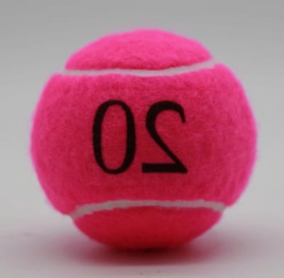 Verjaardag Tennisballen - Feest Ballen - Decoratie Gebruik - Nummer 20 - 3 stuks - Roze