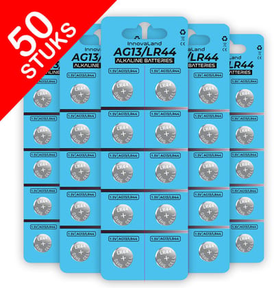 Premes - LR44 Batterij - 50 Stuks - Voordeelbundel - AG13 - A76 - Knoopcel Batterijen 1.5V