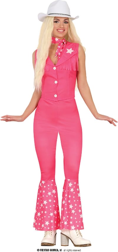 Fiestas Guirca - Dameskostuum pink country girl maat L (42-44) - Carnavalskleding - Carnaval - carnavalskleding 2027 - Carnaval kostuum