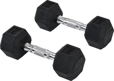 HOMCOM Set van 2 korte halters in zeshoekige vorm A91-016V01
