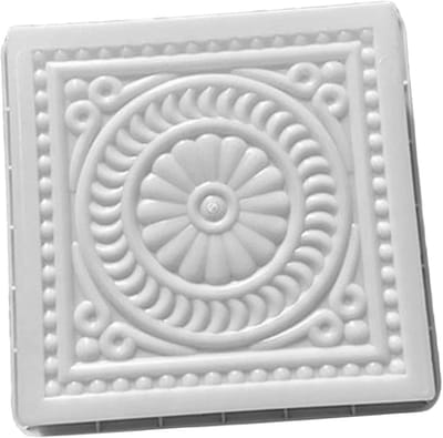 Betonnen Stapstenen Mallen - Tuinpad Vormen - Pad Aanleggen - Herbruikbaar Plastic - 36.9 x 36.9 cm - Wit