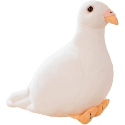 Zacht Materiaal Gesimuleerde Duif Pluche Speelgoed Hoge Kwaliteit Levenssechte Ogen Realistische Duif Pluche Witte Duif Kleur