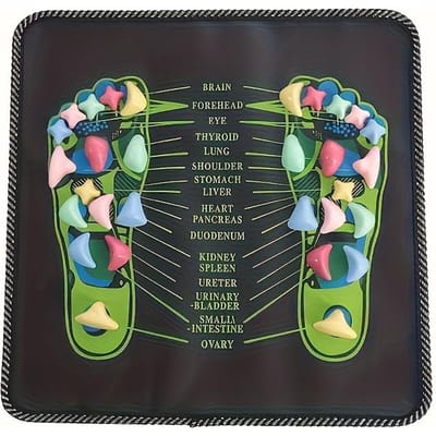 Voetmassageapparaat Reflexologie Loopsteen Voet Been Pijn Verlichten Fysiotherapie Detox Voetspa Acupressuur Mat Pad Massageapparaat 35*35CM gray