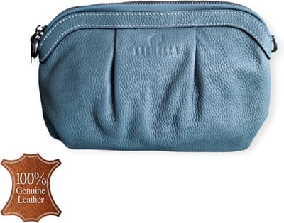Leerella: Blauw Elegante Dames Tas van Echt Leer van Leerella – Beschikbaar in 7 Stijlvolle Kleuren met 3 Verstelbare Riemen voor Diverse Behoeften