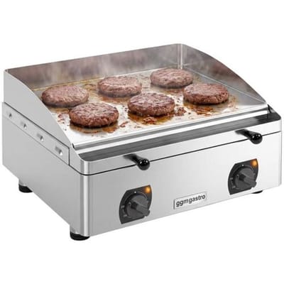 GGM Gastro Elektro Bratplatte - mit Hartchrom-Beschichtung - 4 kW - Glatt - Bratfläche: 555x400mm