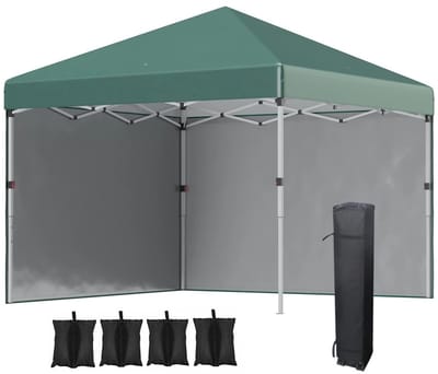 Miryx Partytent - Tuinpaviljoens - Paviljoen - Tuintent Met Tas - Uv-bescherming 30+ - Met 2 Zijwanden - Winterbestendig - Opklapbaar - 3x3m