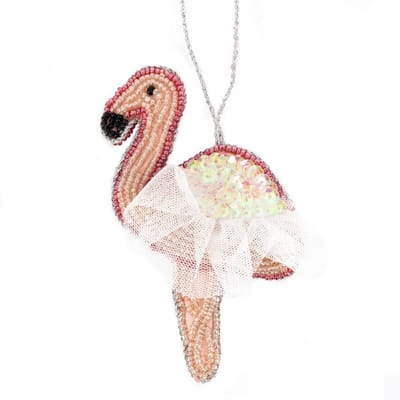 Hanger met kralen Flamingo
