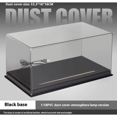1:18 Bases de Modèle de Voiture PVC Housse Anti-poussière Ornement Boîte Décorative Housse Anti-poussière Boîte d'Exposition Collection d'Ornements Fins Décoratifs pour Loisirs