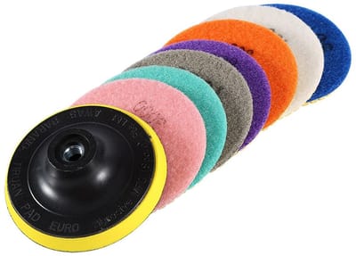 Dailygoody - Set van 8 Polijstpads voor Graniet en Marmer - 10.2 cm, Diamant Grit 3000