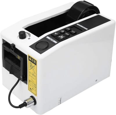 Automatische tape-dispensersnijder, elektrische tapesnijmachine voor inpakken en verpakken, verstelbare snijlengte tot 999 mm, geschikt voor 8-50 mm brede tapes