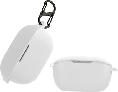 kwmobile Hoes geschikt voor JBL WAVE BUDS - Siliconen cover voor oordopjes in wit