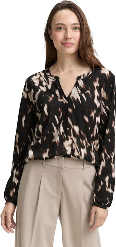 Tom Tailor 1047745 T-shirt Met Lange Mouwen Zwart S Vrouw