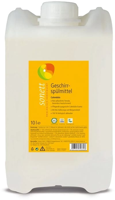 Afwasmiddel grootverpakking 10 Liter, ecologisch afwasmiddel, afwasmiddel calendula