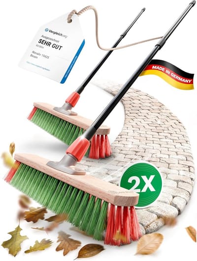 Veegbezem met Telescoopsteel - Multifunctionele Bezem voor Tuin en Straat