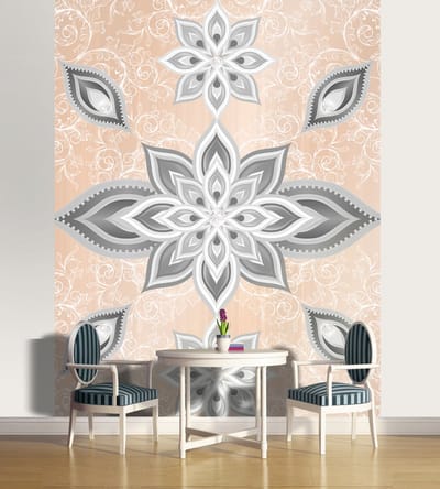 Abstract Pattern Silver Gold Photo Wallcovering