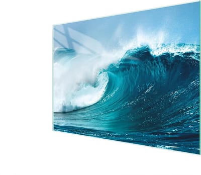 Glazen Kookplaat Afdekplaat - Snijplank Glas - Keuken Beschermen - Gehard Glas - 30 x 22 cm - Blauw