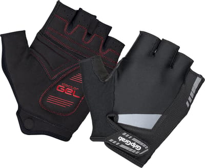 GripGrab - SuperGel Padded Korte Vinger Zomer Fietshandschoenen - Zwart - Unisex - Maat S
