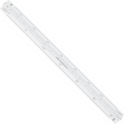 Driehoekige Liniaal - Schaalverdeling Liniaal - Precisie Meten - Volledig Aluminium - 15 cm - Zwart en Wit