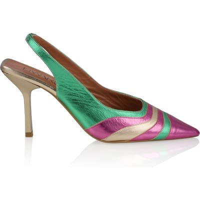 DWRS label Rhodos Green / Fuchsia Maat: 37 | Pumps Outlet | Dames | Groen