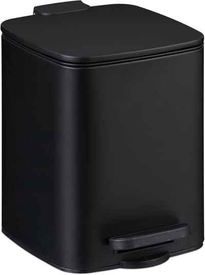 badkamer prullenbak - 6 liter - softclose - metaal - pedaalemmer - wit