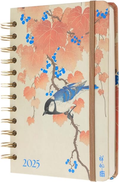 Agenda 2025 - Dagplanner Jaar - Afspraken Plannen - Twee Dagen Per Pagina - 12 x 17 cm - Zen Blossom