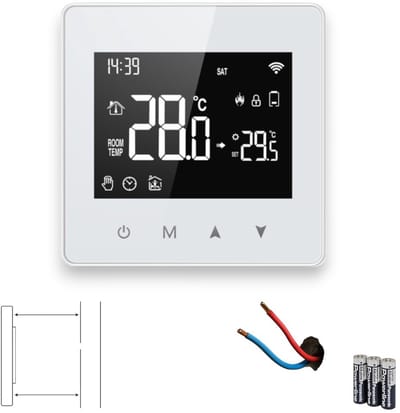 Opbouw Thermostaat | Wifi | Touchscreen bediening | Opbouwmontage | CV installatie | Tuya Smart Life | Google Home Alexa | Wit