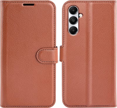 Coverup Hoesje - Geschikt voor Samsung Galaxy A05s Hoesje - Coverup Book Case - Bruin