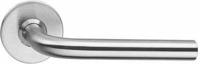 Intersteel Deurkruk Recht ø16 mm slank op rozet met ring rvs geborsteld