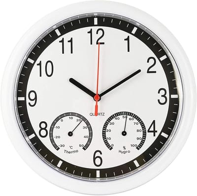 Tuinklok met Weerstation - Buitenklok Hygrometer - Tuindecoratie Buiten - Waterdicht Weerbestendig - 255 cm Diameter