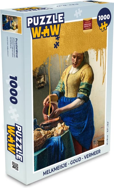 Puzzel Melkmeisje - Goud - Vermeer - Legpuzzel - Puzzel 1000 stukjes volwassenen