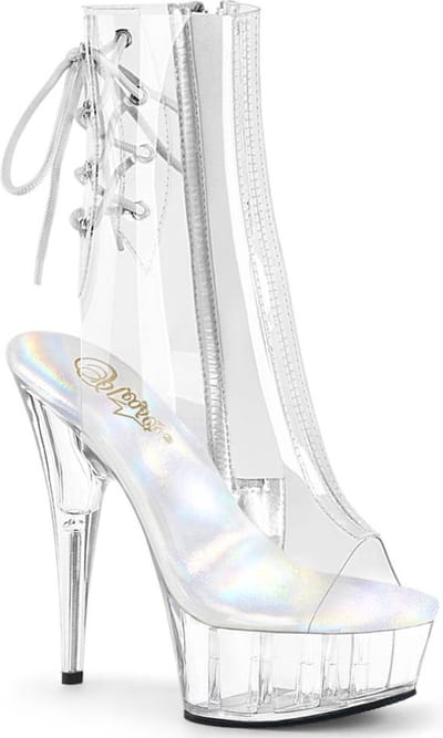 Pleaser - DELIGHT-1018C Plateau Laarzen - US 7 - 37 Shoes - Transparant