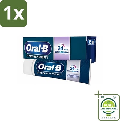 1 x Oral-B - Pro-Expert Sterk Glazuur - Tandpasta - Beschermt Glazuur - 75 ml - Glazuur Bescherming - Tandplak Bescherming - Glazuur Versterking - Glazuur Erosie - Tinfluoride