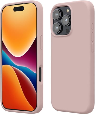 kwmobile telefoonhoesje geschikt voor Apple iPhone 16 Pro Max - Hoesje met siliconen coating - Smartphone case in licht oudroze