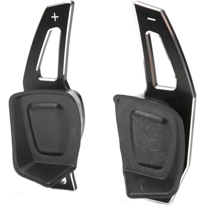 2 pièces Palettes de Changement de Vitesse pour Volant de Voiture Alliage d'Aluminium Antidérapant Accessoires de Décoration Intérieure(Noir )