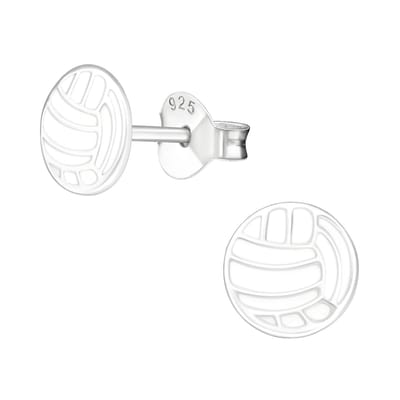zilveren oorstekers in volleybal vorm | Oorbellen meisje | Kinderoorbellen meisje zilver | Zilverana