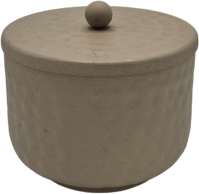 Deco4yourhome® - Voorraad pot - Snoeppot - Opbergen - Filo - Beige - Grijs - 14cm