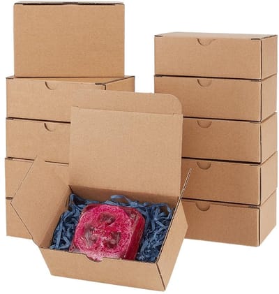 Dailygoods- Geschenkdosen Set van 30 - Golfkartonnen Dozen - Verzenddozen - Bruine Dozen - 12,7 x 8,8 x 4,7 cm - Perfect voor Verpakking