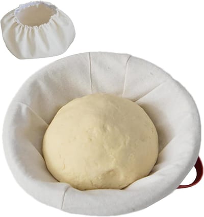 Ronde Broodmand - Rijsmand Brood - Ambachtelijk Brood Bakken - Natuurlijk Rotan Materiaal - 26 x 14 x 9.5 cm