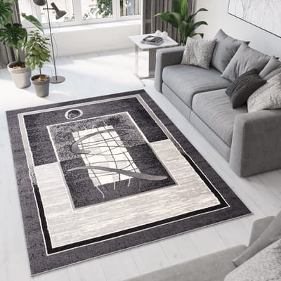 Tapiso Dream Vloerkleed Grijs Abstract Laagpolig Woonkamer Tapijt Maat- 120x170