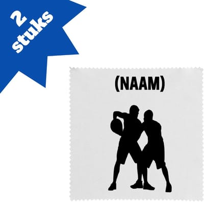 Akyol - basketbal met eigen naam brillendoekjes - Basketbal - basketballer - sport - 17,8 bij 17,8 cm - 2 stuks