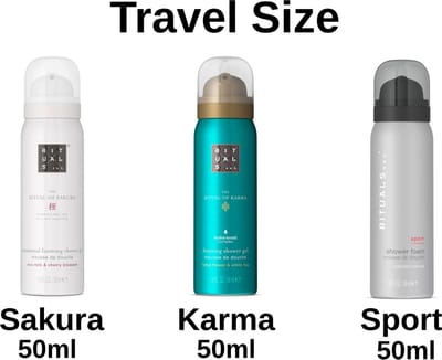 Rituals - Combi Set - Travel Shower Gels - Sakura 50 ml + Karma 50 ml + Sport 50 ml - 3X 50 ml = 150 ml - Douchegels - Doucheschuim - Travel Size