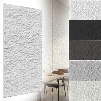 ACXIN Wandpanelen 3D - Wandpanelen Steenlook Muurpanelen Wandbekleding Decoratief PU Waterdicht Badkamer Woonkamer Keuken - 120x60cm - 3cm Dik - Wit - 2 Stuks