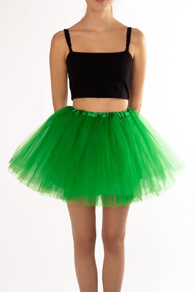KIMU® Tutu Donkergroen Tule Rokje - Maat 68 74 80 86 92 98 - Donker Groene Petticoat Rok Baby Peuter Meisje - Kinder Babypakje Festival